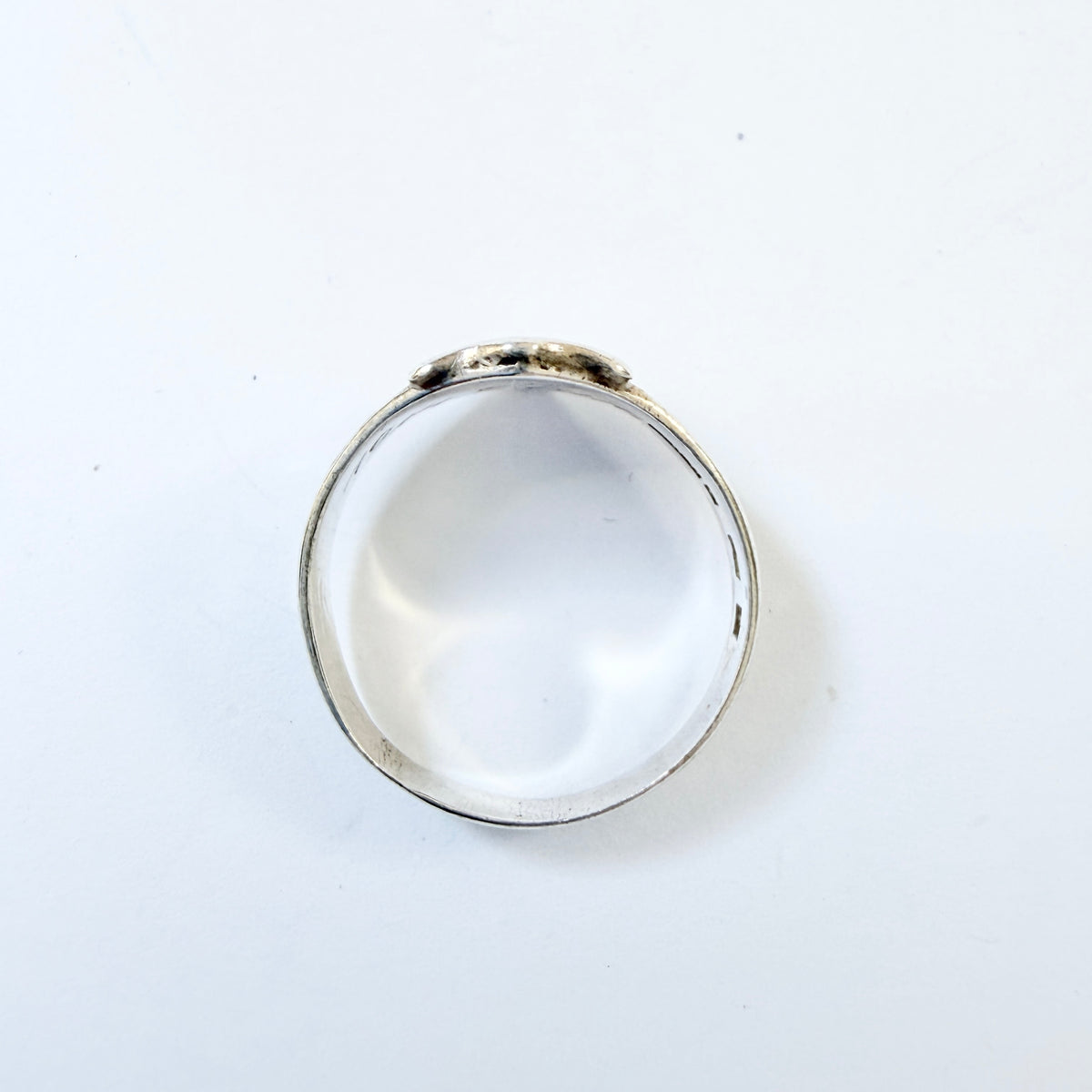 Hagström & Lundqvist, Sweden 1913. Antique Solid Silver Military Ring.