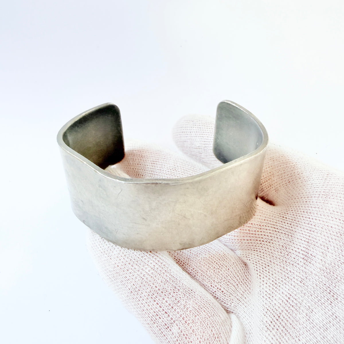 Svedboms, Sweden 1960-70s. Chunky Vintage Pewter Cuff Bracelet.