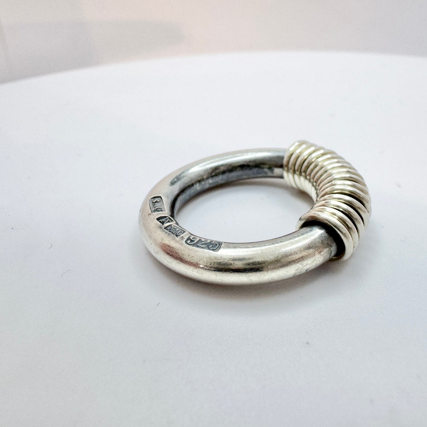 Karlheinz Sauer. Sweden. Vintage Sterling Silver Ring.