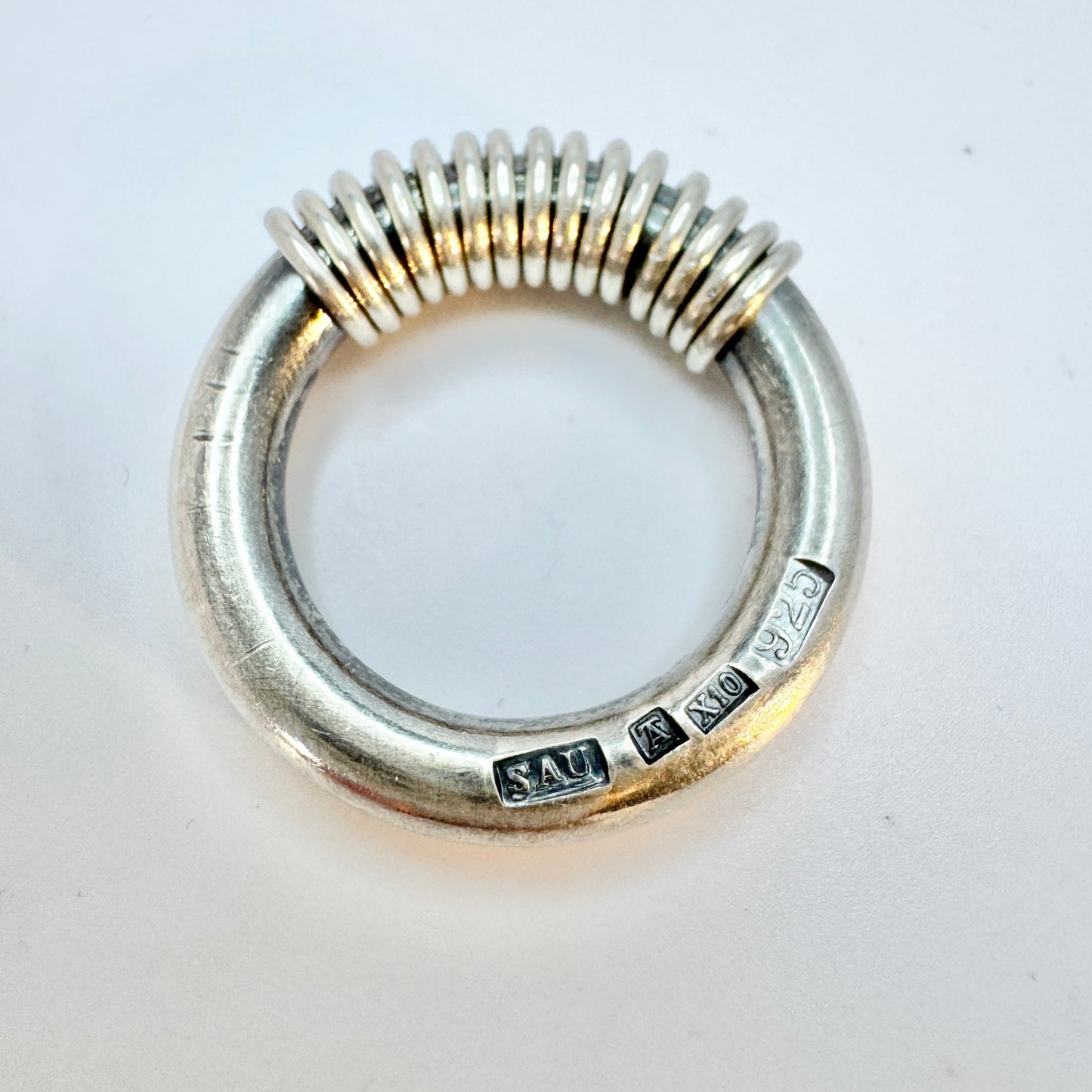 Karlheinz Sauer. Sweden. Vintage Sterling Silver Ring.