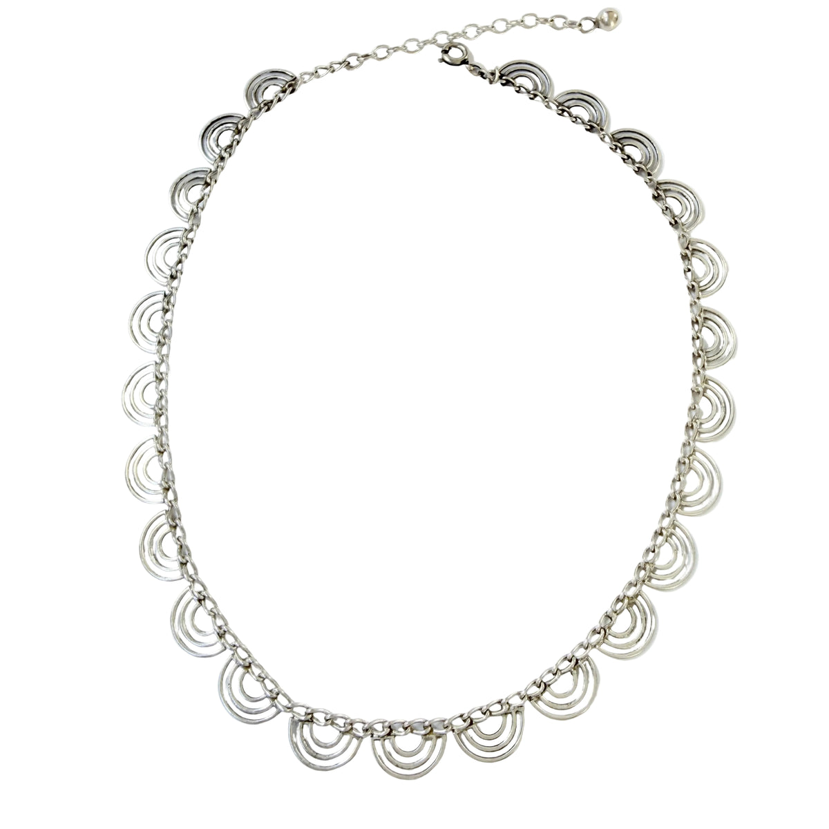 Friedrich Binder, Germany ca 1950-60s. Vintage Solid Silver Necklace.