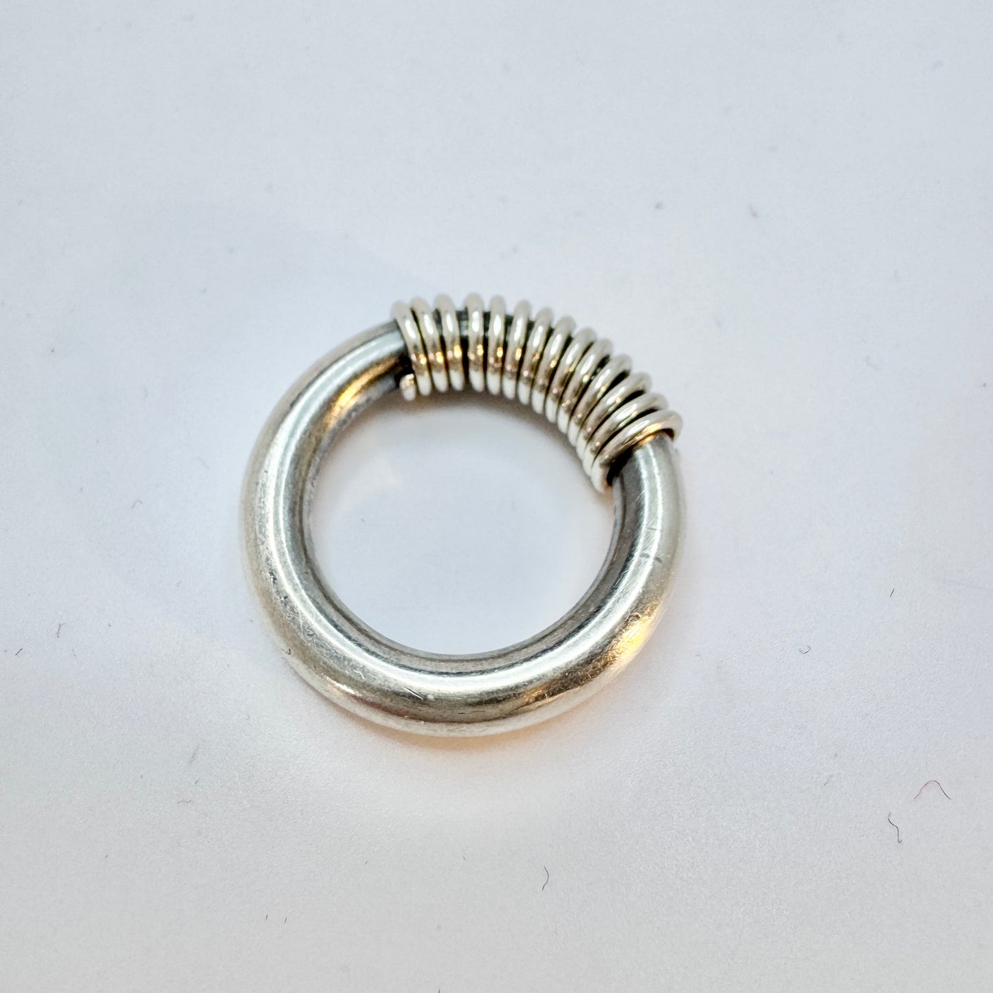 Karlheinz Sauer. Sweden. Vintage Sterling Silver Ring.