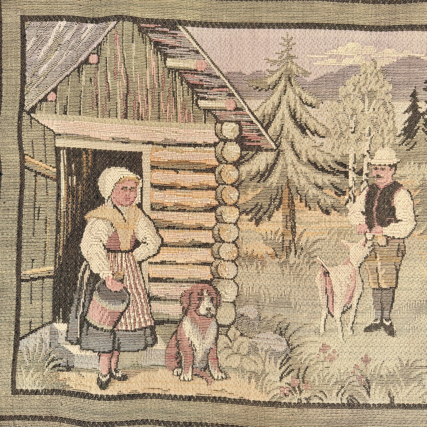 Large Vintage Wall Hanging Tapestry