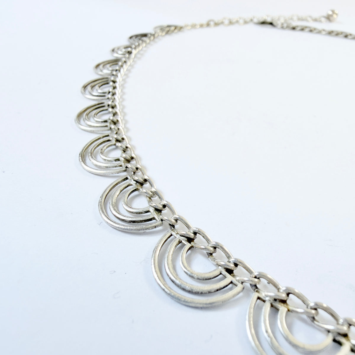 Friedrich Binder, Germany ca 1950-60s. Vintage Solid Silver Necklace.