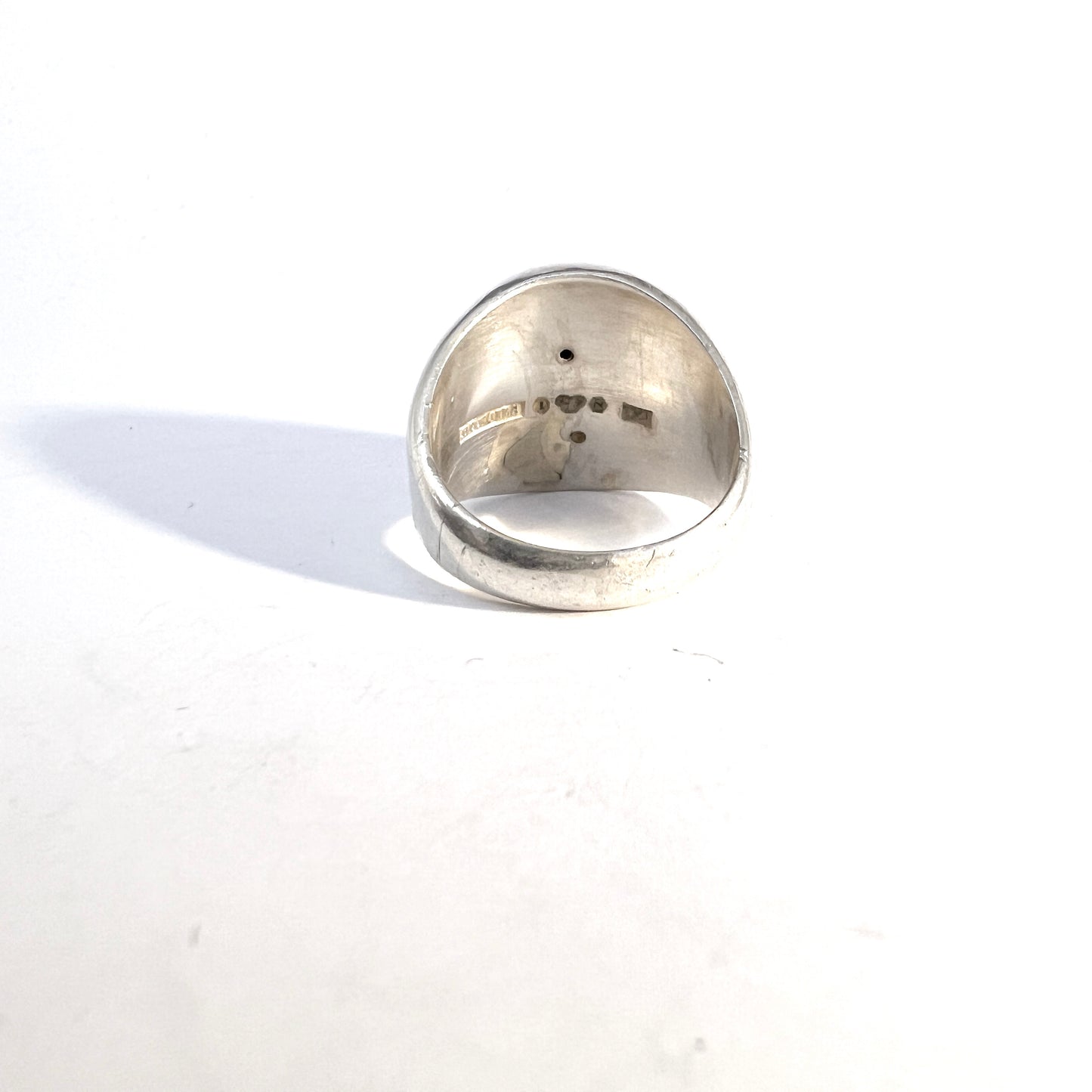 Borgila, Sweden 1959. Vintage Sterling Silver Signet Ring.