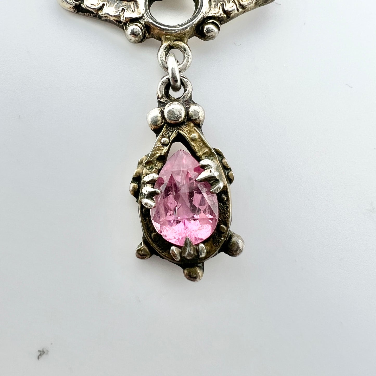 Walton & Co, USA c 1920. Antique Arts & Crafts Renaissance Revival Sterling Silver Pendant.