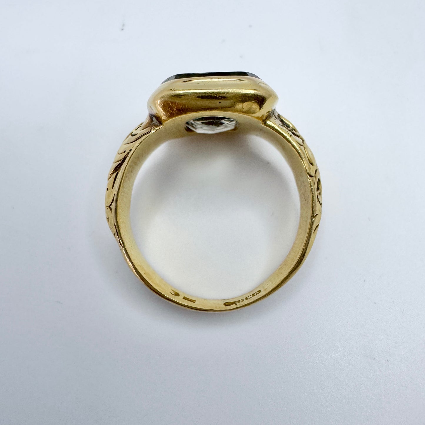 Gustav Möllenborg, Sweden 1877. Antique Victorian 18k Gold Signet Ring.
