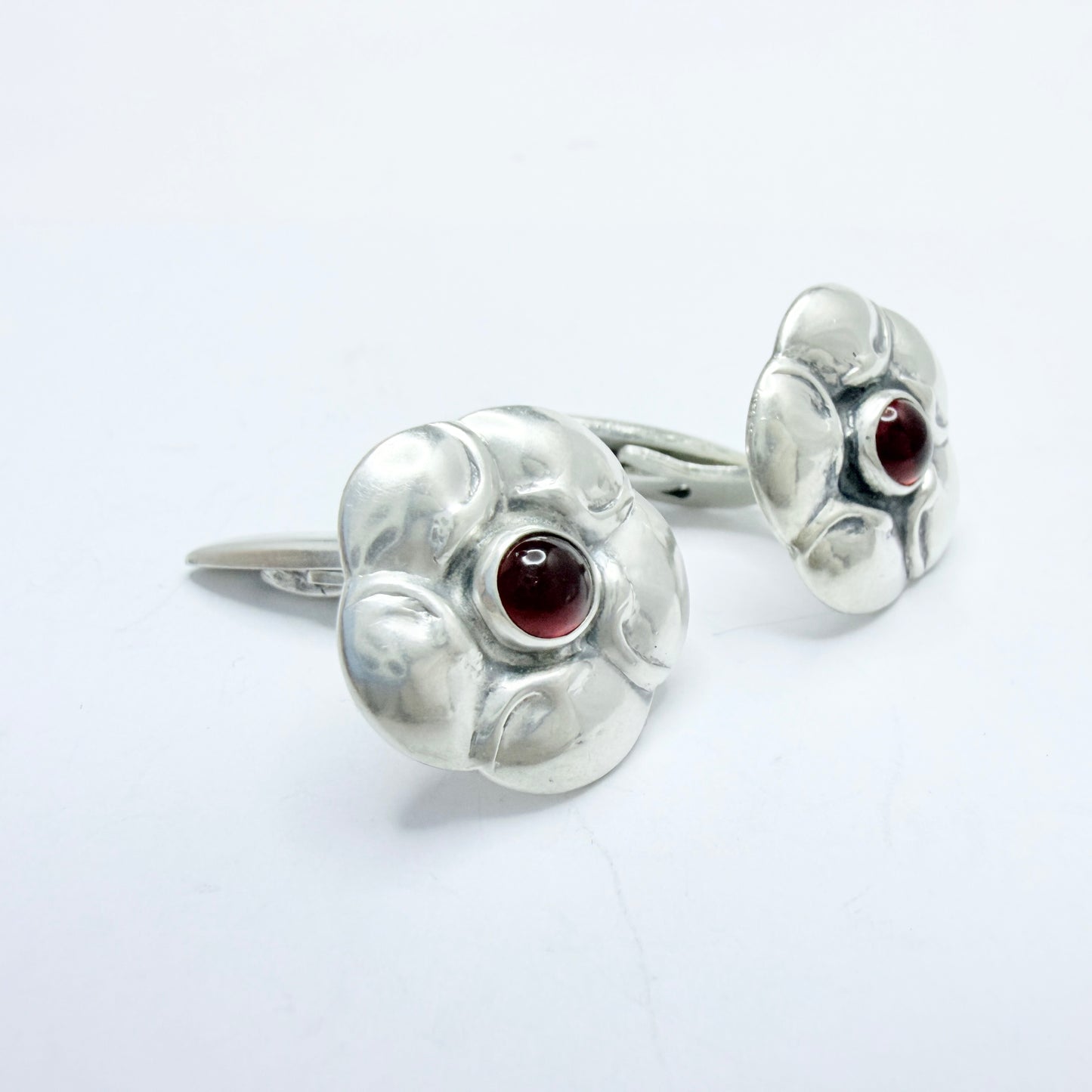Ferdinand Svinth, Denmark 1920s. Vintage Skønvirke Silver Paste Cufflinks.