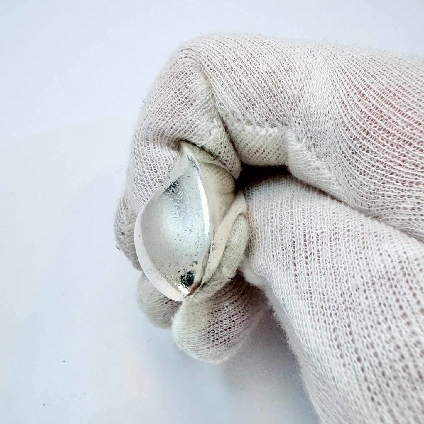 Nanna Ditzel for Georg Jensen, Denmark c 1960s. Bold Vintage Sterling Silver Ring. Design: 91.