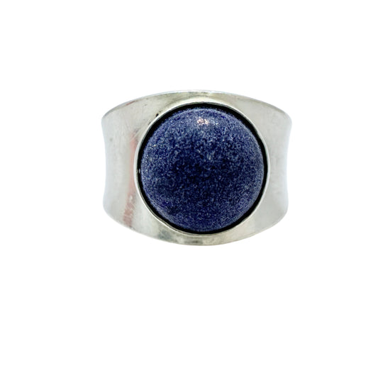 Georg Jensen, Denmark. Vintage Sterling Silver Lapis Lazuli Ring. Design: 124.