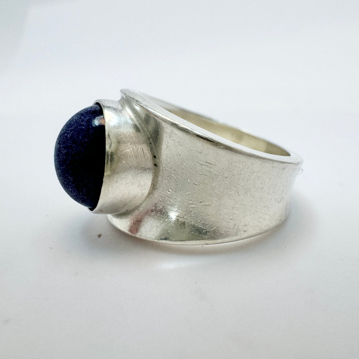 Georg Jensen, Denmark. Vintage Sterling Silver Lapis Lazuli Ring. Design: 124.