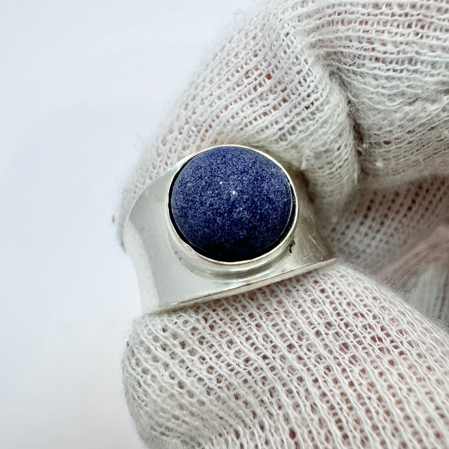 Georg Jensen, Denmark. Vintage Sterling Silver Lapis Lazuli Ring. Design: 124.