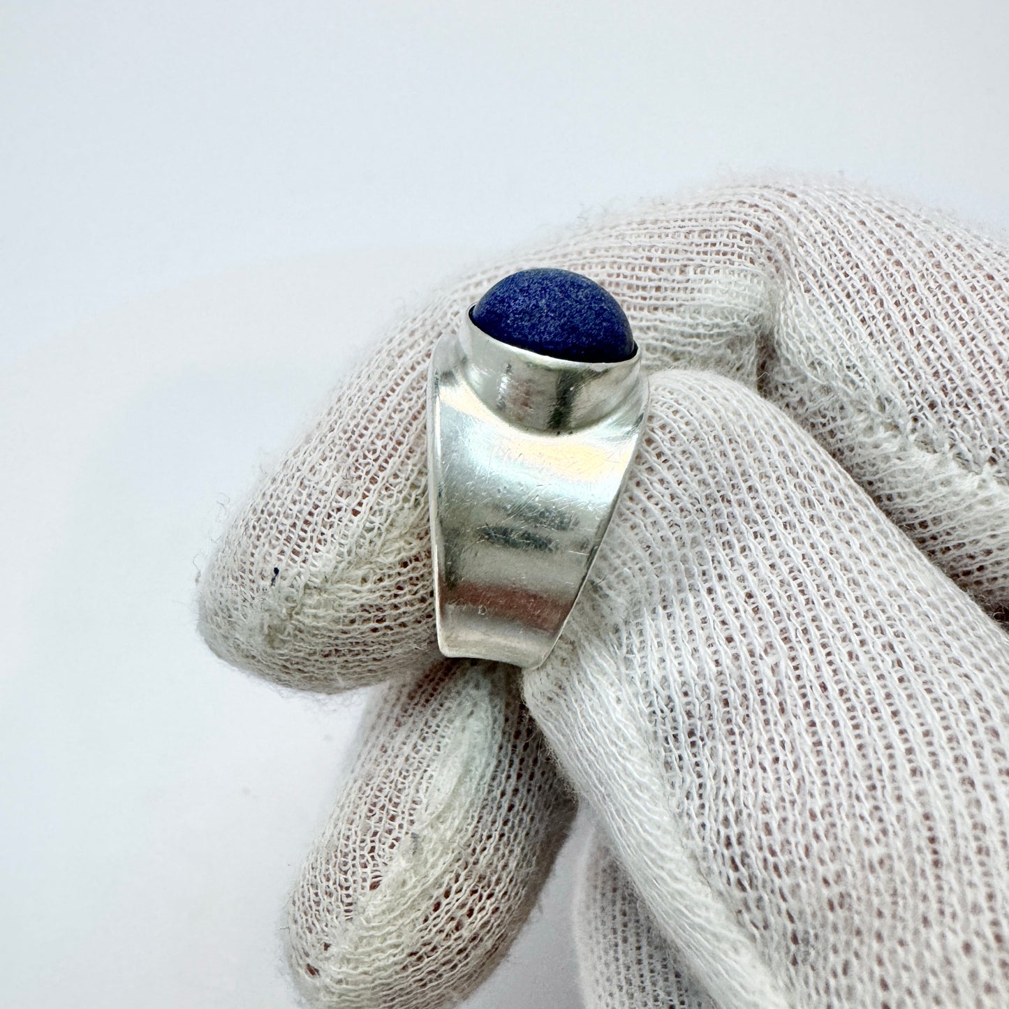 Georg Jensen, Denmark. Vintage Sterling Silver Lapis Lazuli Ring. Design: 124.