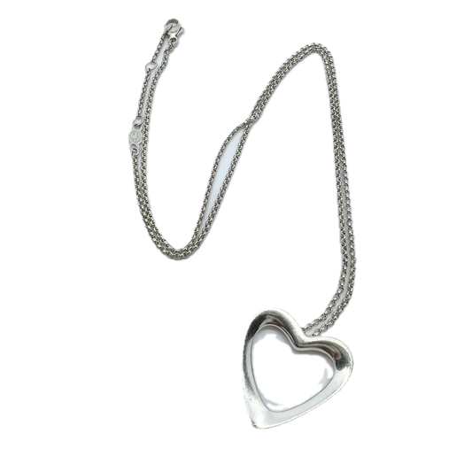 Georg Jensen, Denmark. Sterling Silver Heart Pendant Necklace. The Artist Heart Collection 2014.