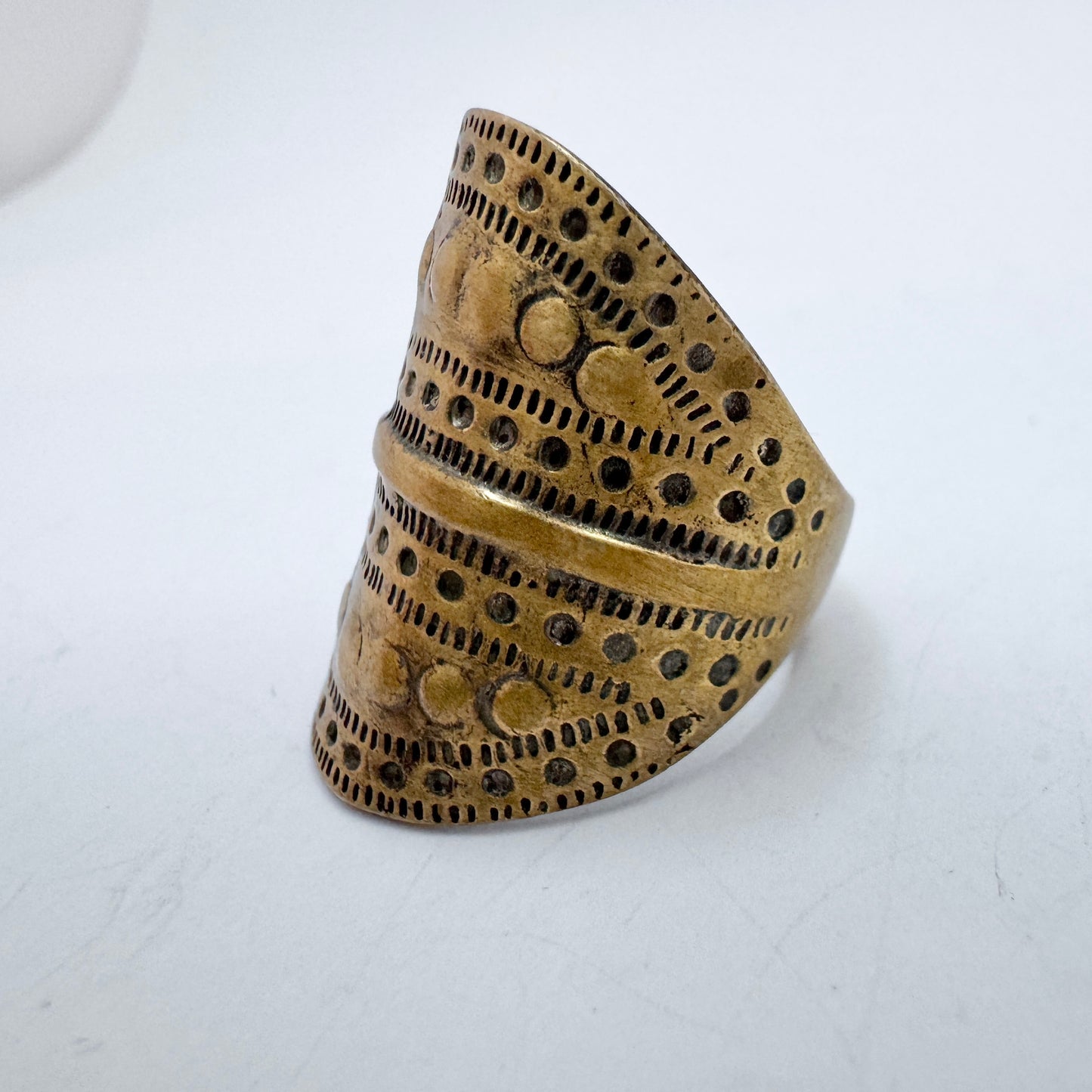 Scandinavia ca 1970s. Vintage Bronze Viking Copy Ring.