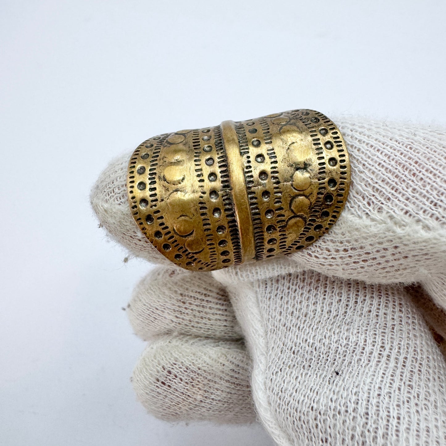 Scandinavia ca 1970s. Vintage Bronze Viking Copy Ring.