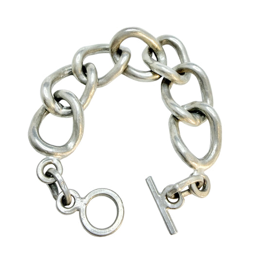 Lysgaard Design, Denmark. Chunky Vintage 1970s Pewter Bracelet