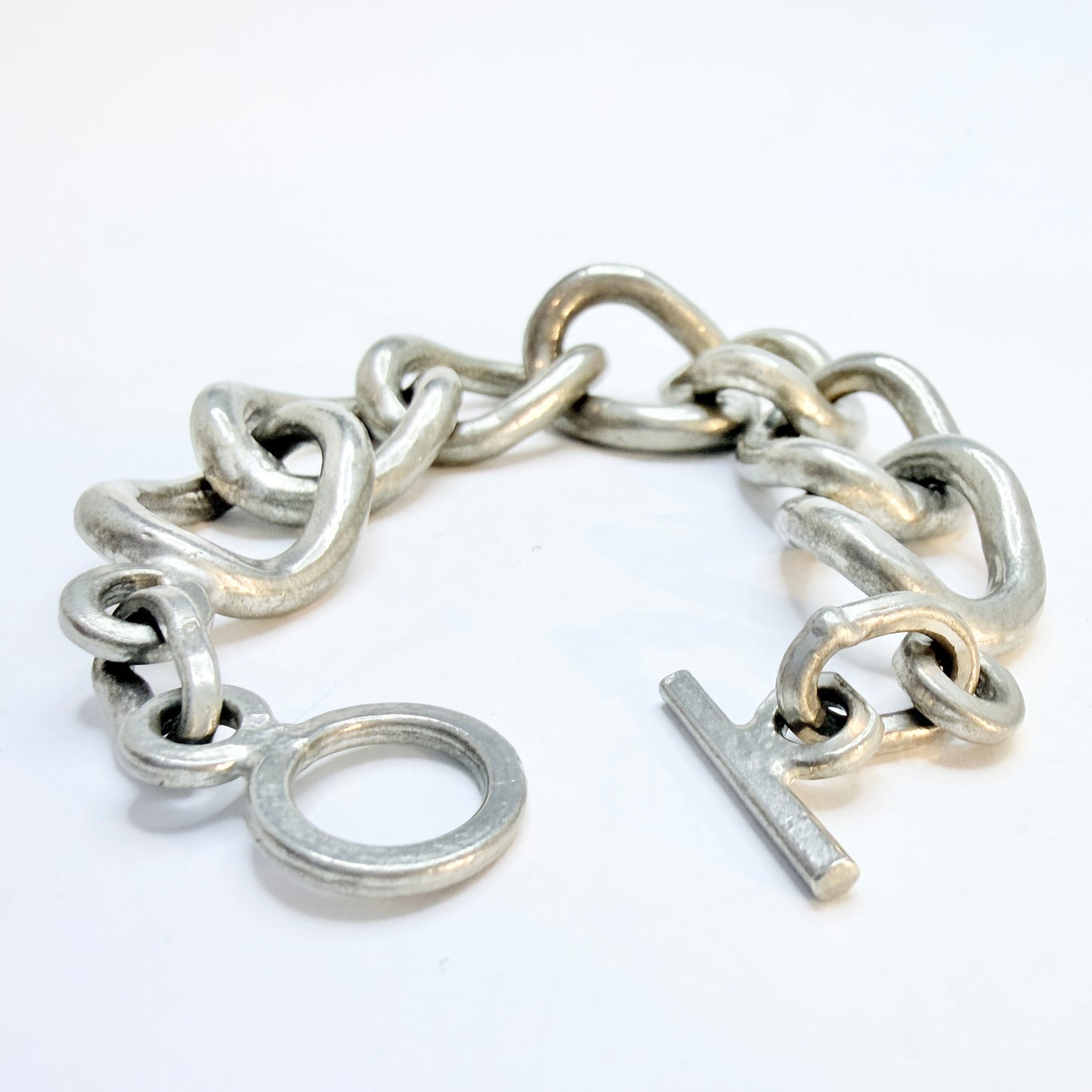 Lysgaard Design, Denmark. Chunky Vintage 1970s Pewter Bracelet