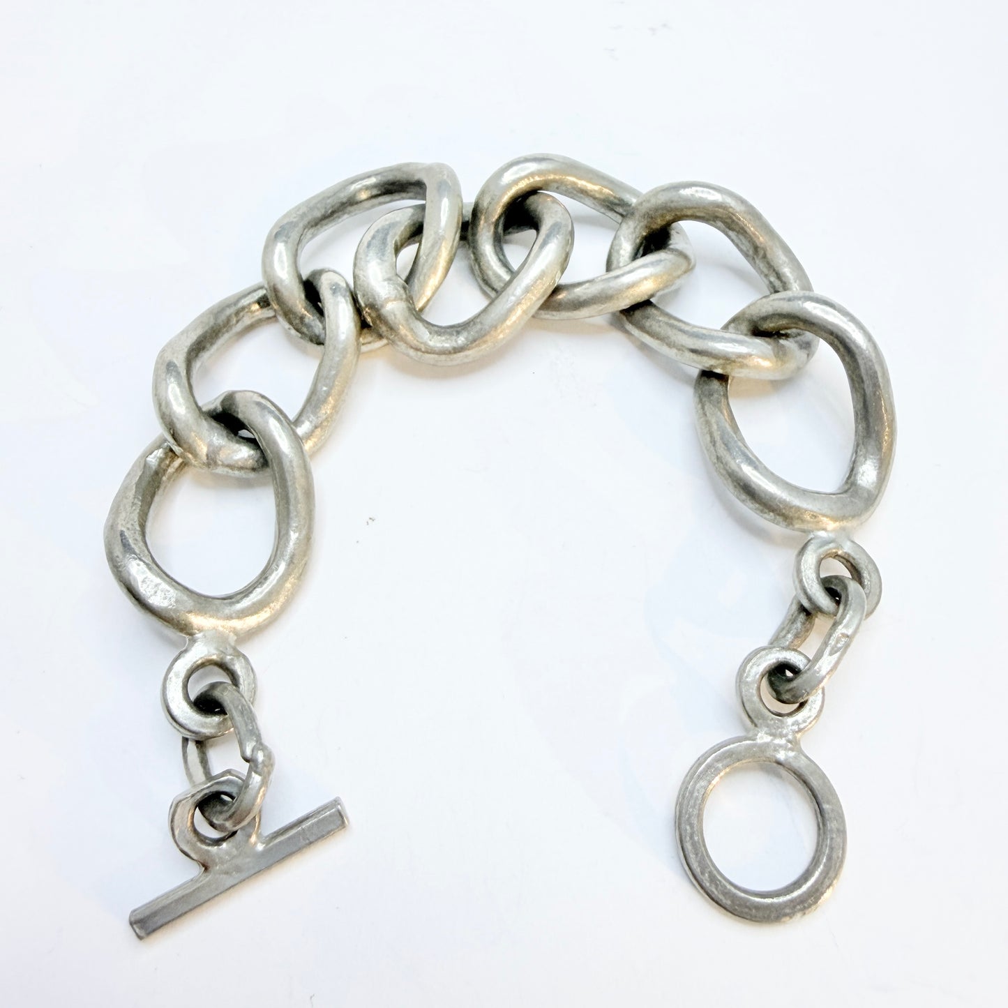 Lysgaard Design, Denmark. Chunky Vintage 1970s Pewter Bracelet