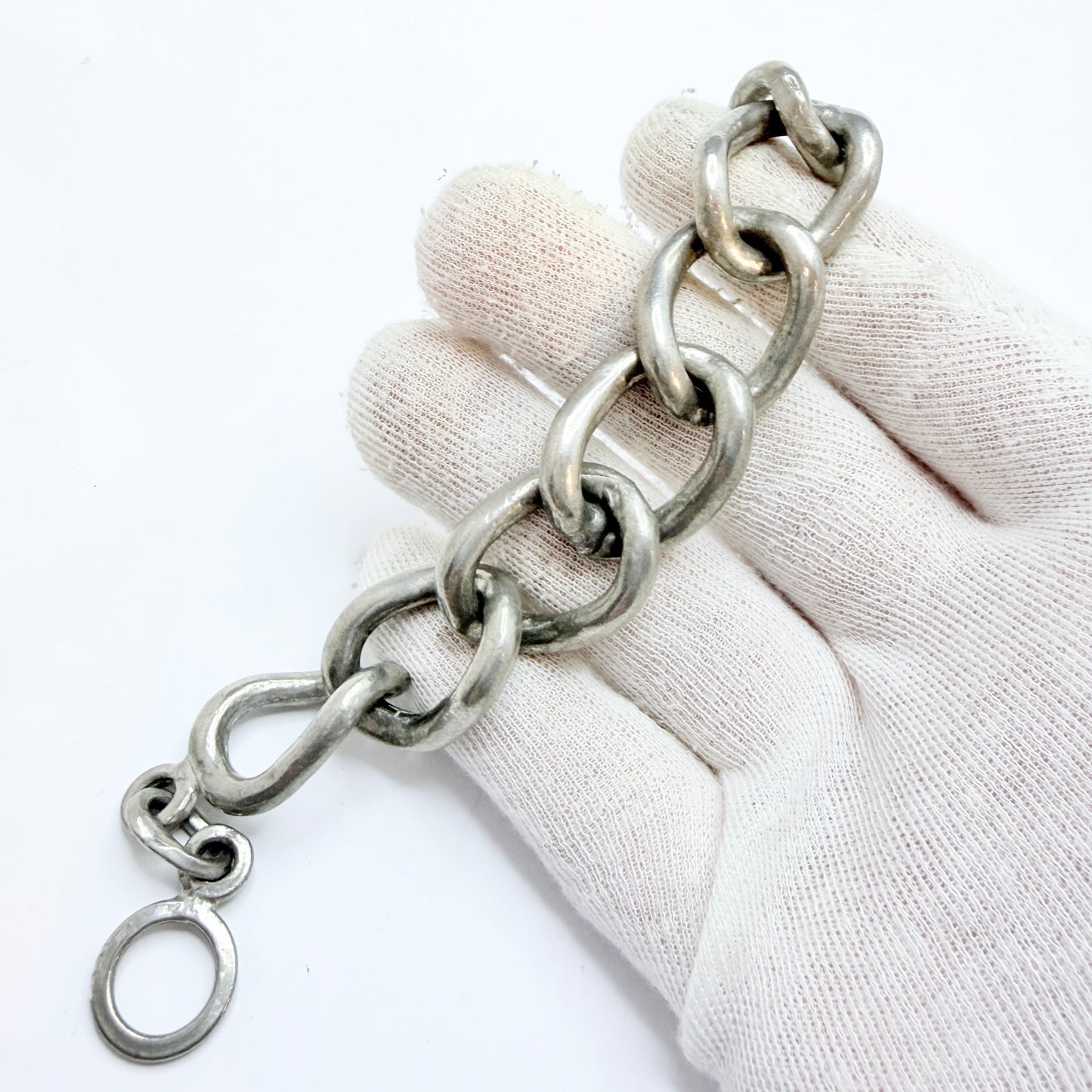 Lysgaard Design, Denmark. Chunky Vintage 1970s Pewter Bracelet