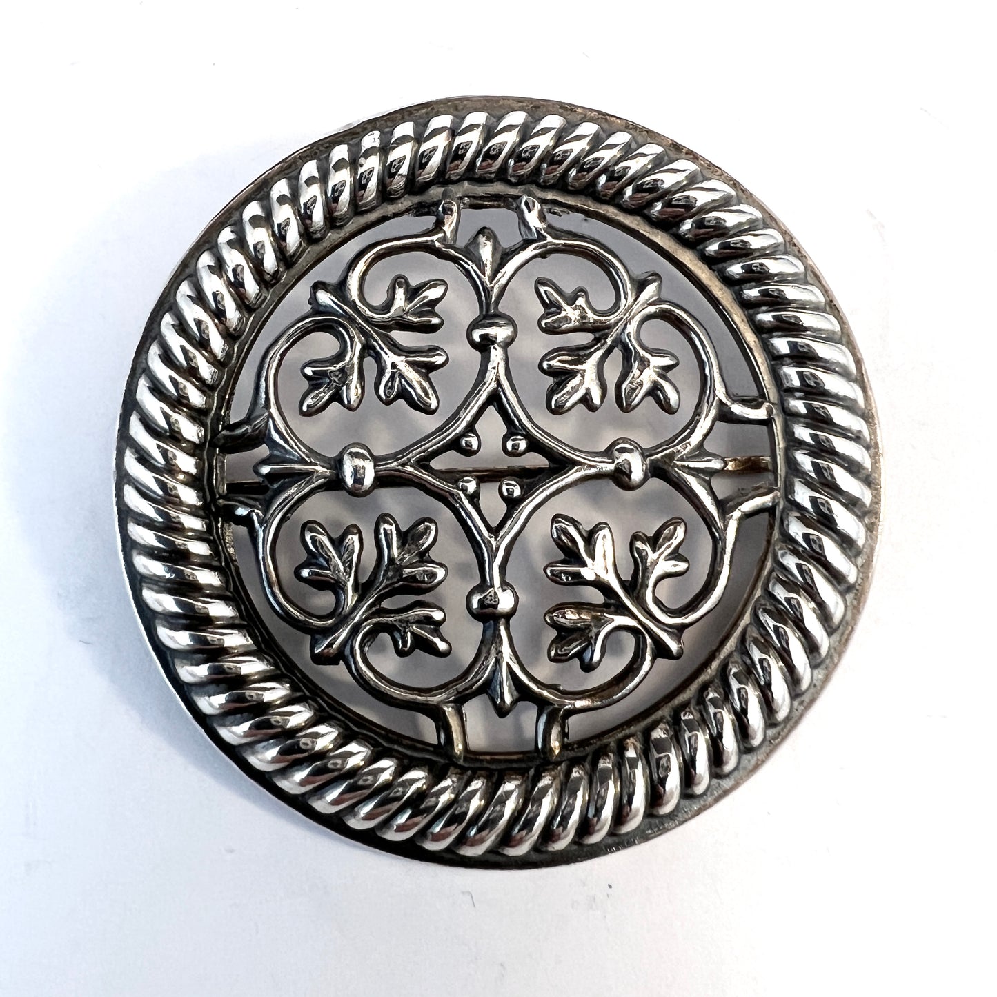 Kalevala Koru, Finland year 1960. Vintage Solid Silver Brooch.