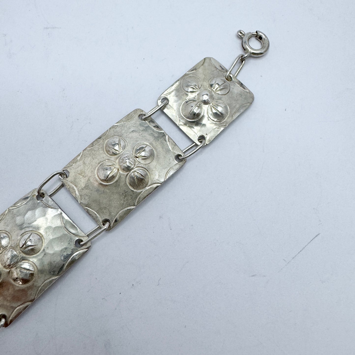 Hedberg, Arvidsjaur, Sweden 1930-40s. Vintage Solid Silver Bracelet.