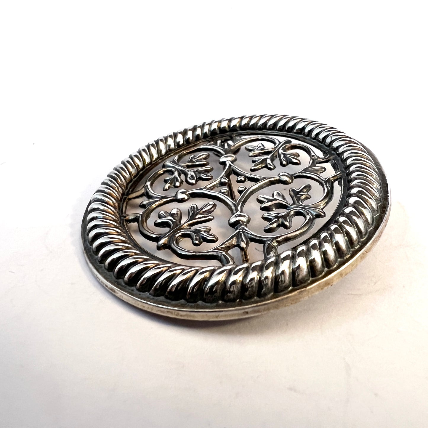 Kalevala Koru, Finland year 1960. Vintage Solid Silver Brooch.