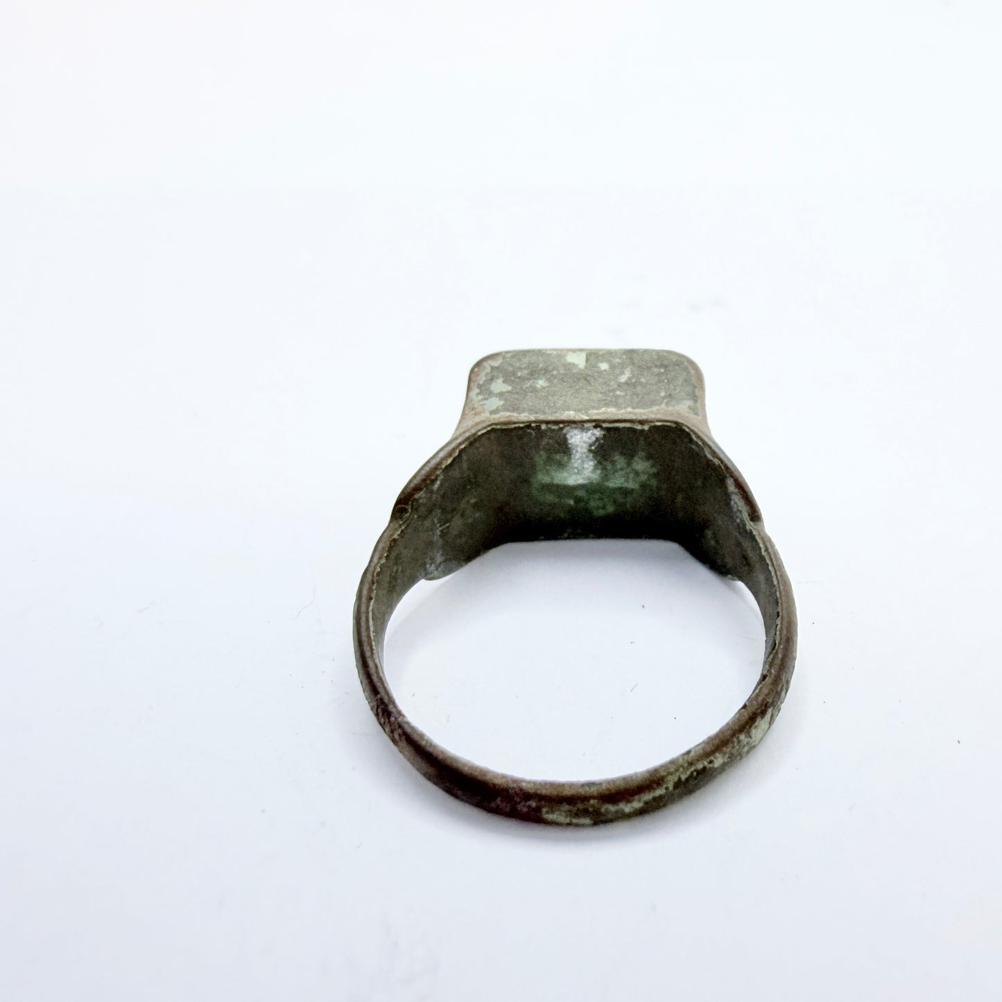 Antique Ancient Bronze Ring. Missing Stone.