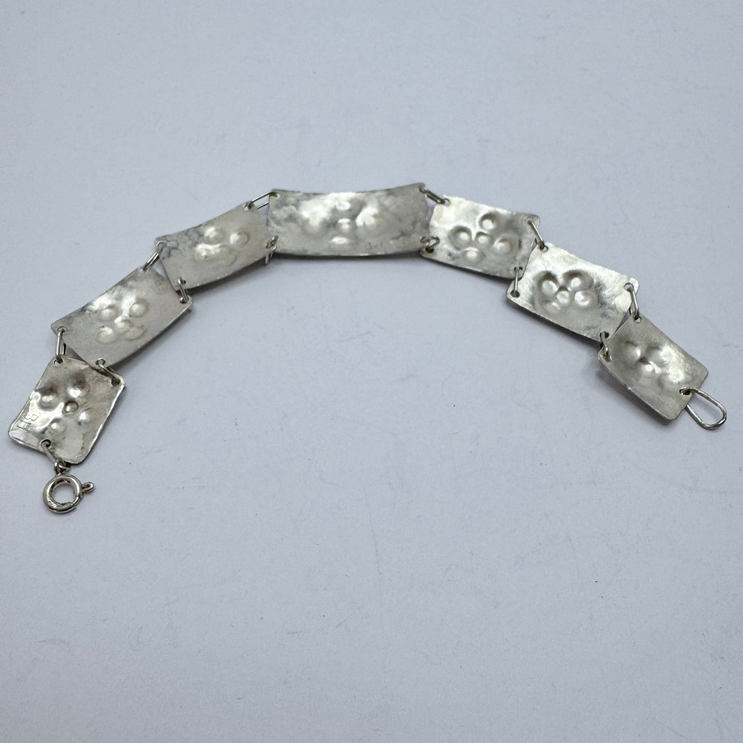 Hedberg, Arvidsjaur, Sweden 1930-40s. Vintage Solid Silver Bracelet.