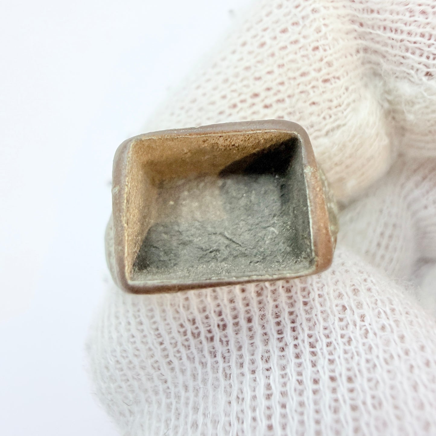 Antique Ancient Bronze Ring. Missing Stone.