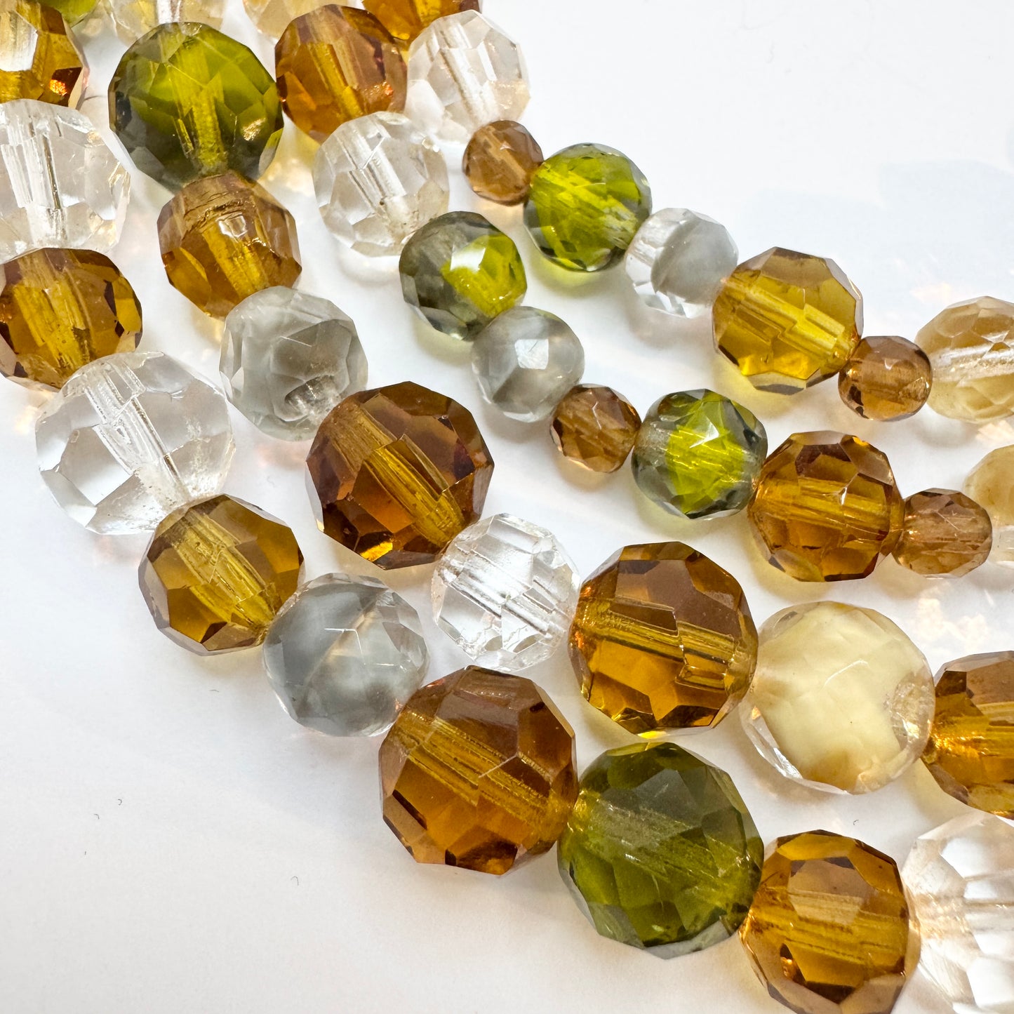 Vintage c 1960s. Costume Jewelry 4 Strand Necklace. Prob. Italy.