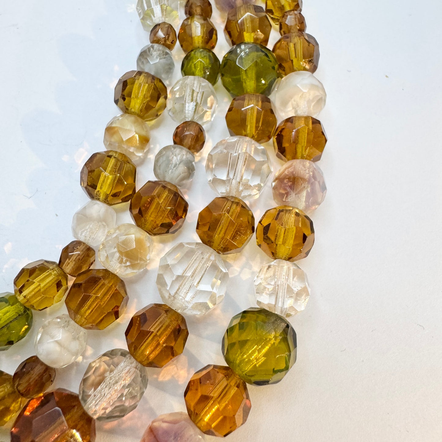 Vintage c 1960s. Costume Jewelry 4 Strand Necklace. Prob. Italy.