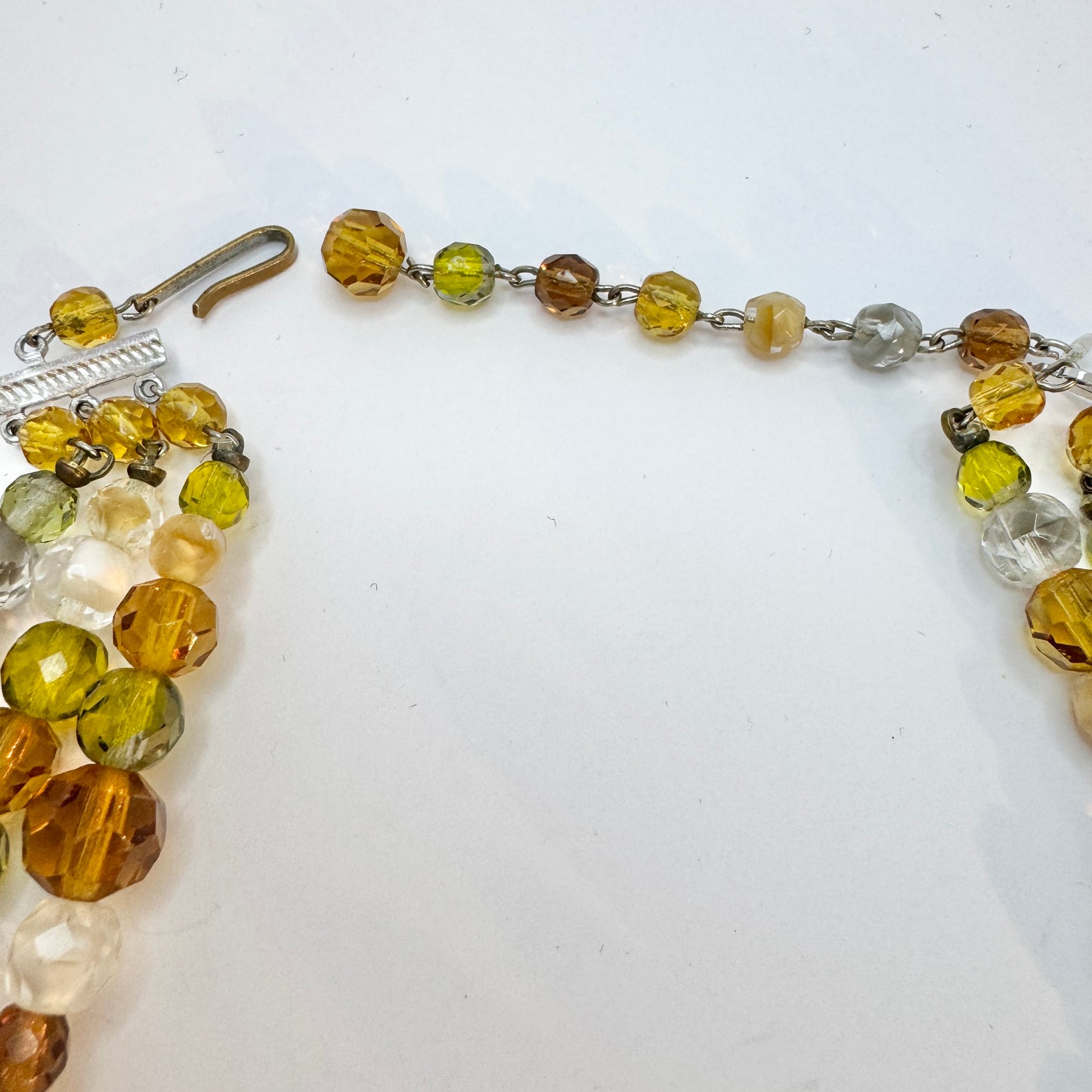 Vintage c 1960s. Costume Jewelry 4 Strand Necklace. Prob. Italy.