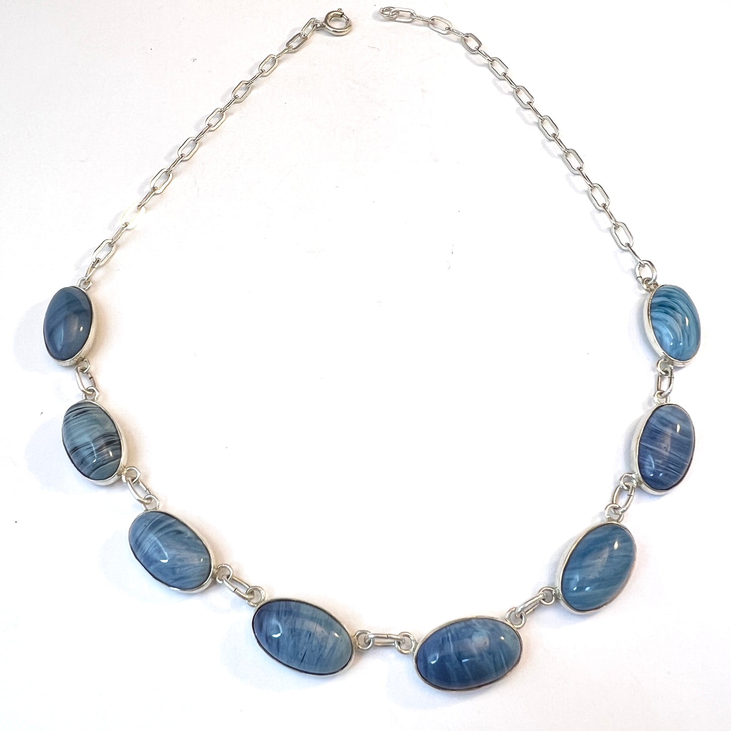 Nordström, Sweden year 1967. Vintage Sterling Silver Bergslagen-stone Necklace.