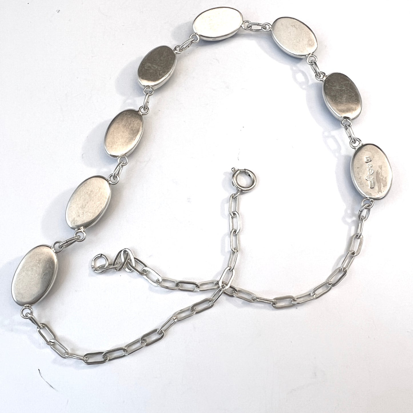 Nordström, Sweden year 1967. Vintage Sterling Silver Bergslagen-stone Necklace.