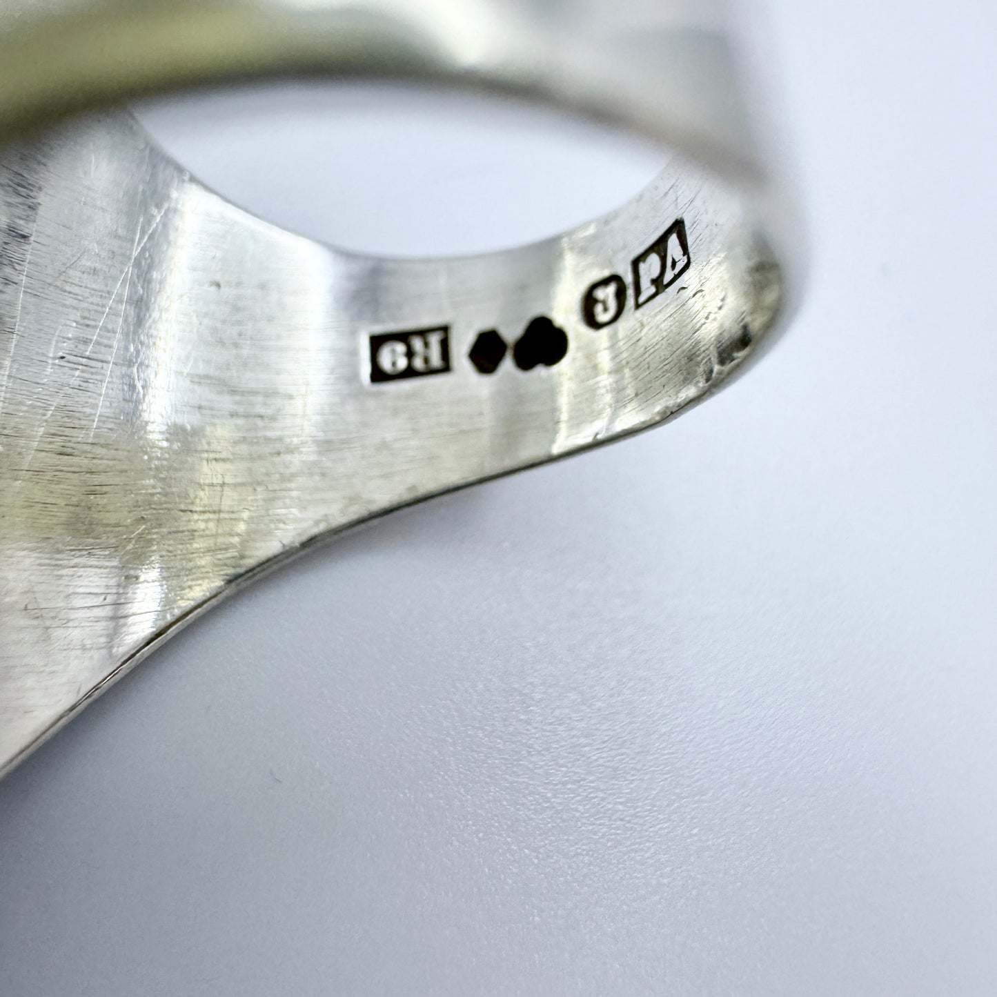 Victor Janson, Sweden 1967. Vintage Sterling Silver Bergslagen-stone Ring.