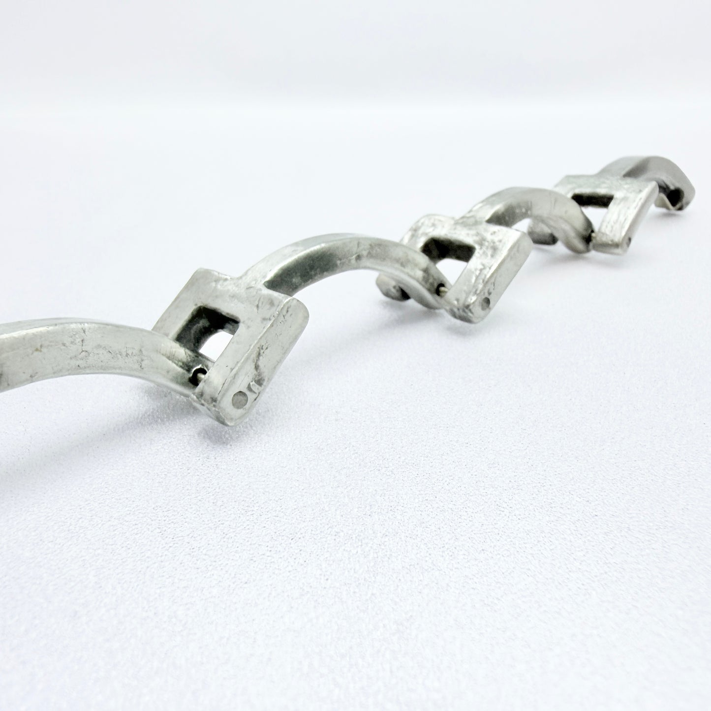 Anders Andersen, Denmark 1970s. Chunky Brutalist Pewter Bracelet.