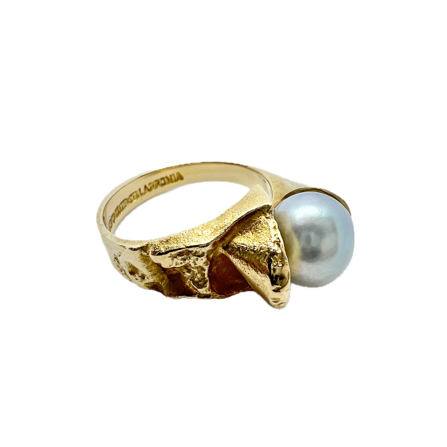 Björn Weckström for Lapponia, Finland 1976. Vintage 18k Gold Pearl Ring.