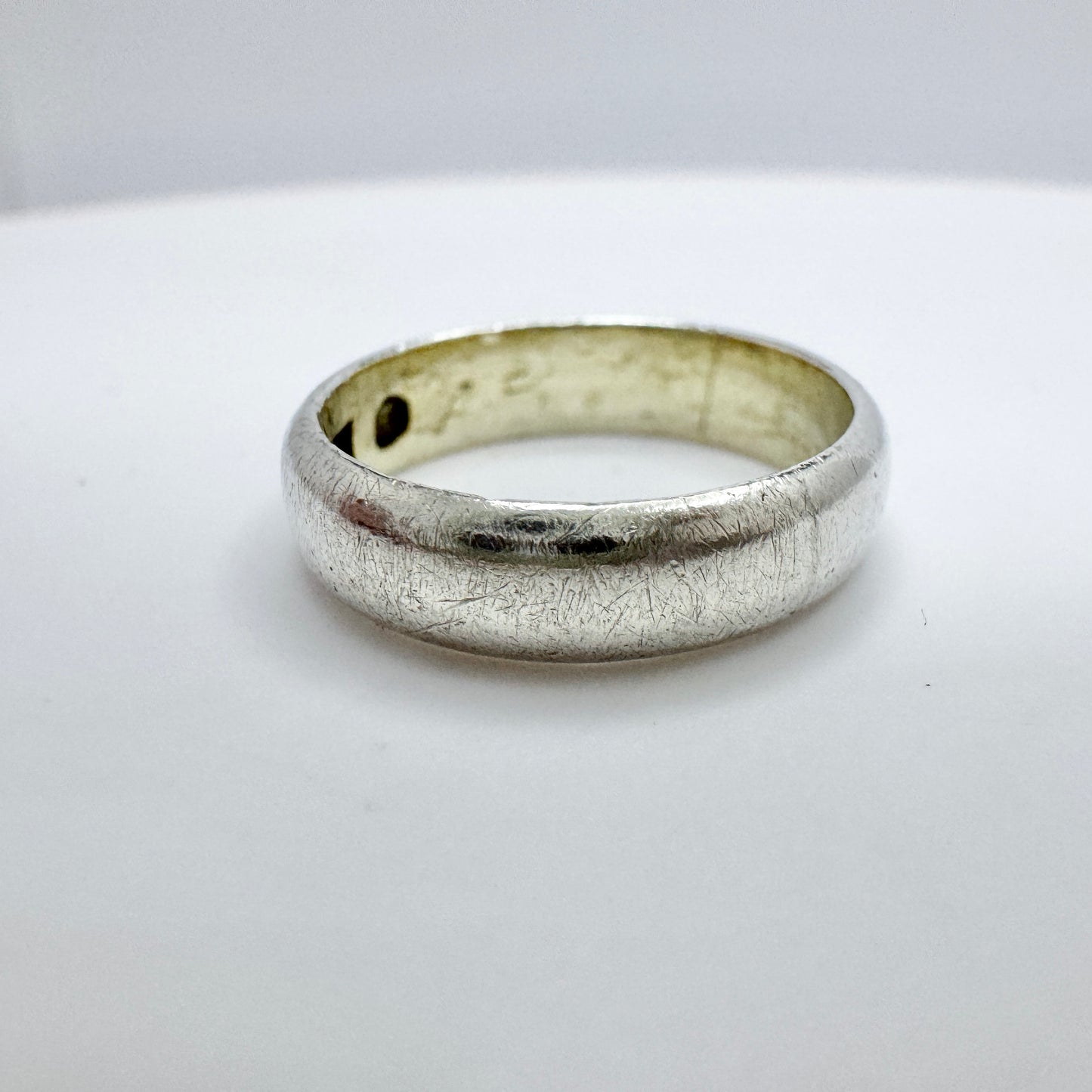 Sweden 1889. Antique Solid Silver Engagement Ring.