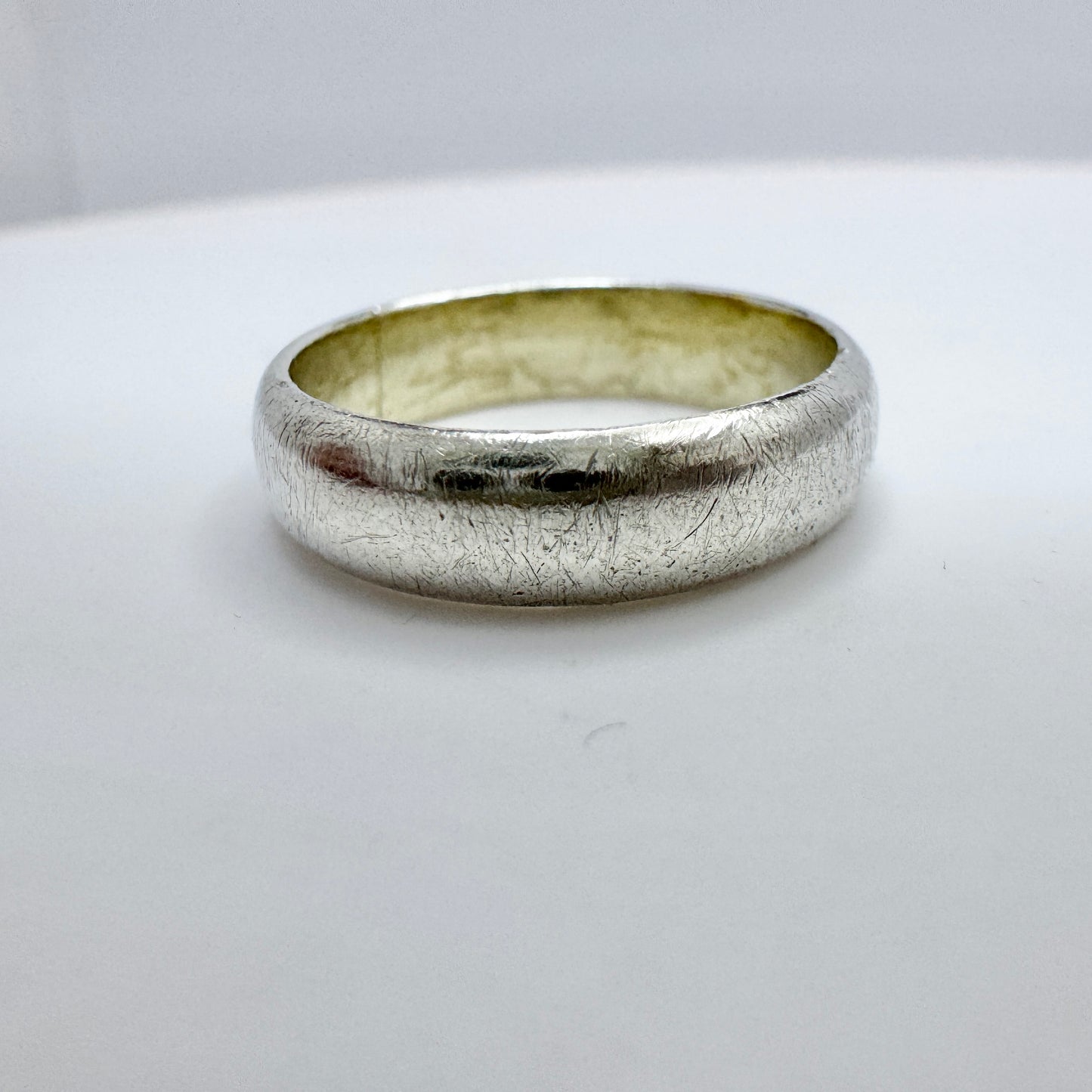 Sweden 1889. Antique Solid Silver Engagement Ring.
