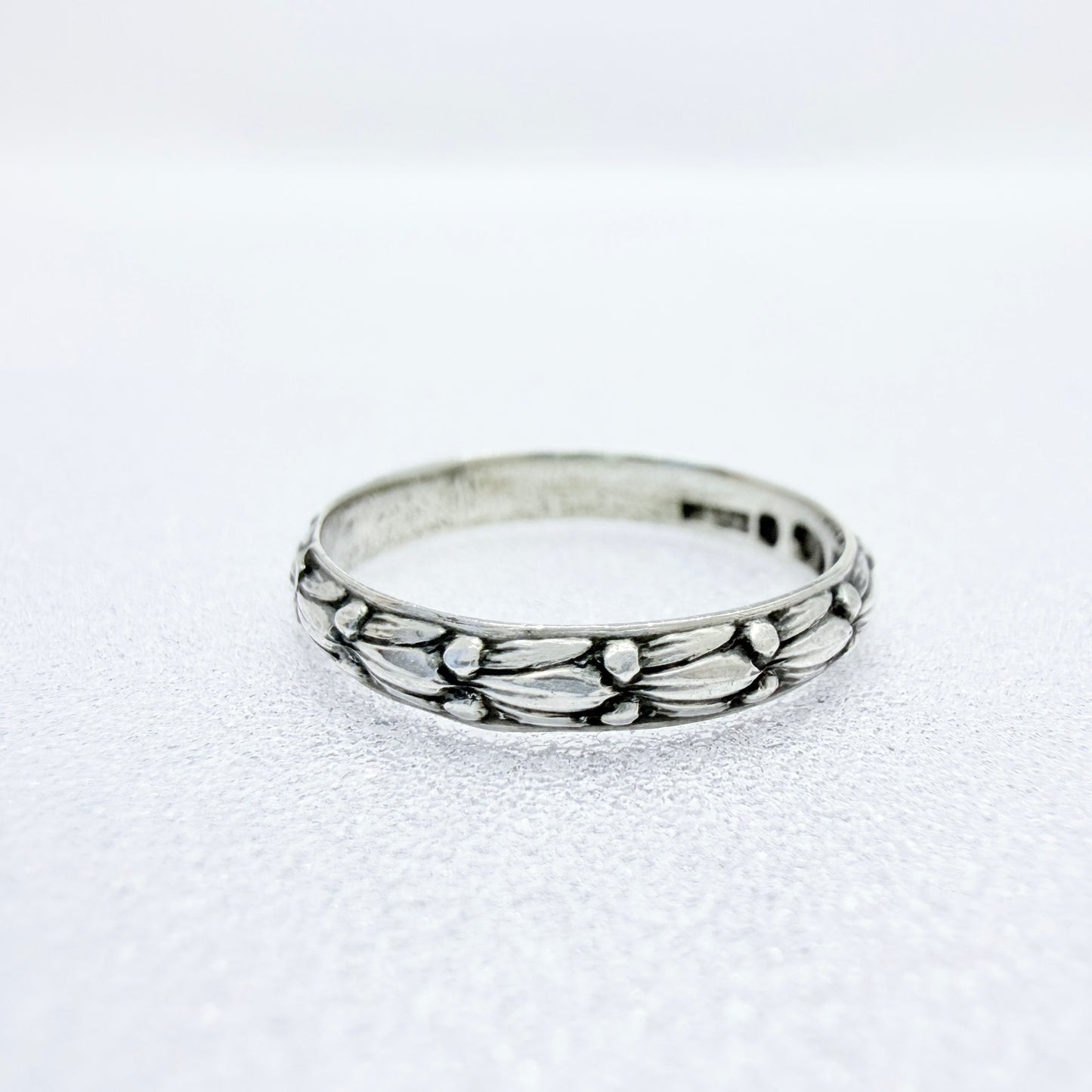Ekström & Blom, Sweden 1935. Vintage Solid Silver Band Ring