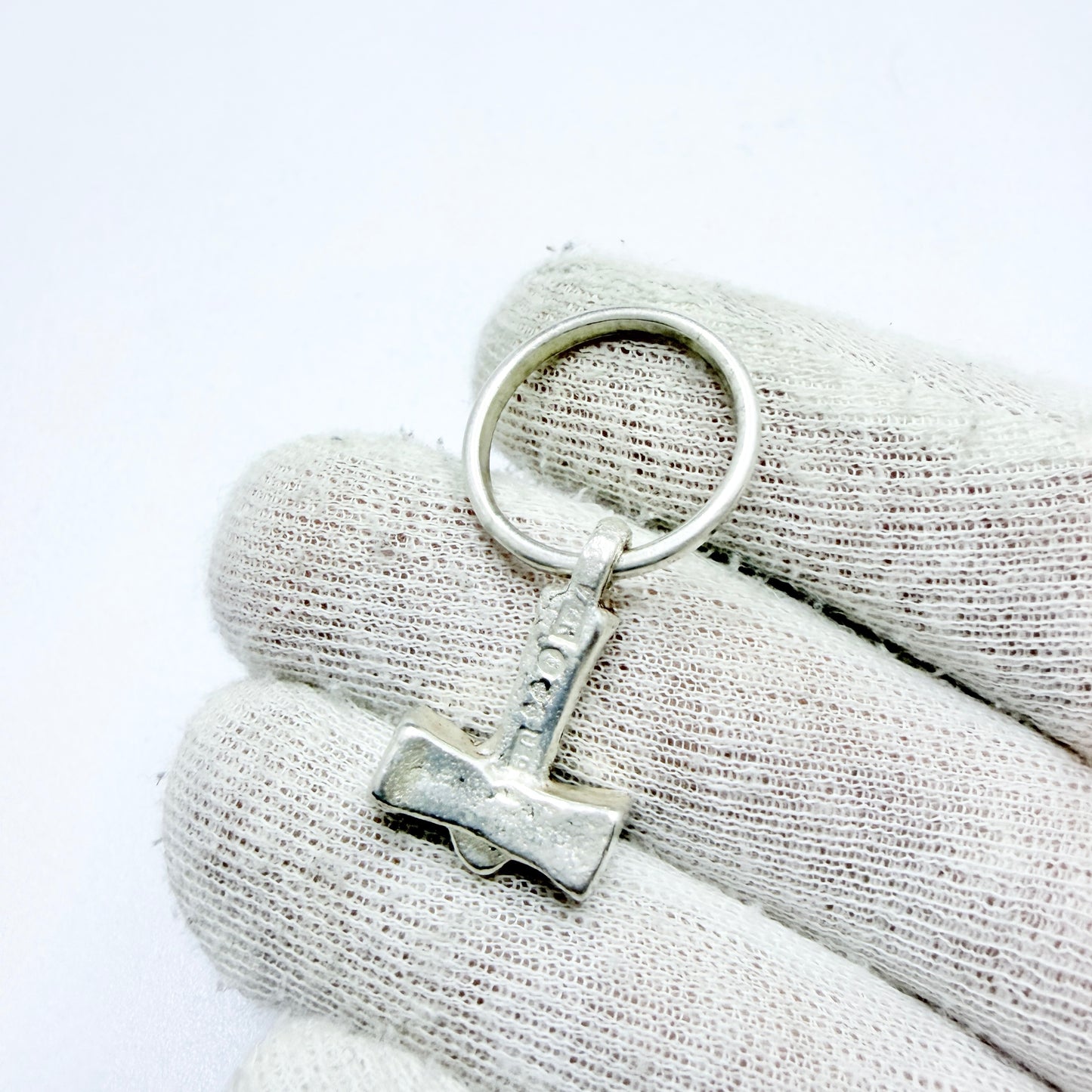 Bo Franzen, Sweden year 1970. Vintage Sterling Silver Viking Copy Thor's Hammer Pendant.