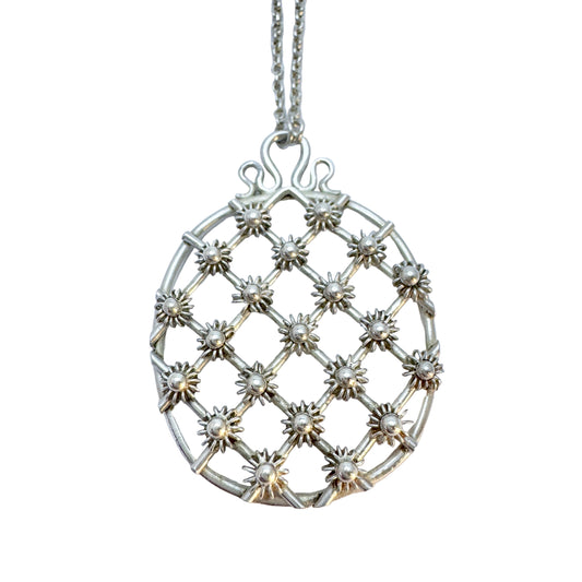 Sigurd Persson, Sweden 1949. Vintage Sterling Silver Pendant Necklace.