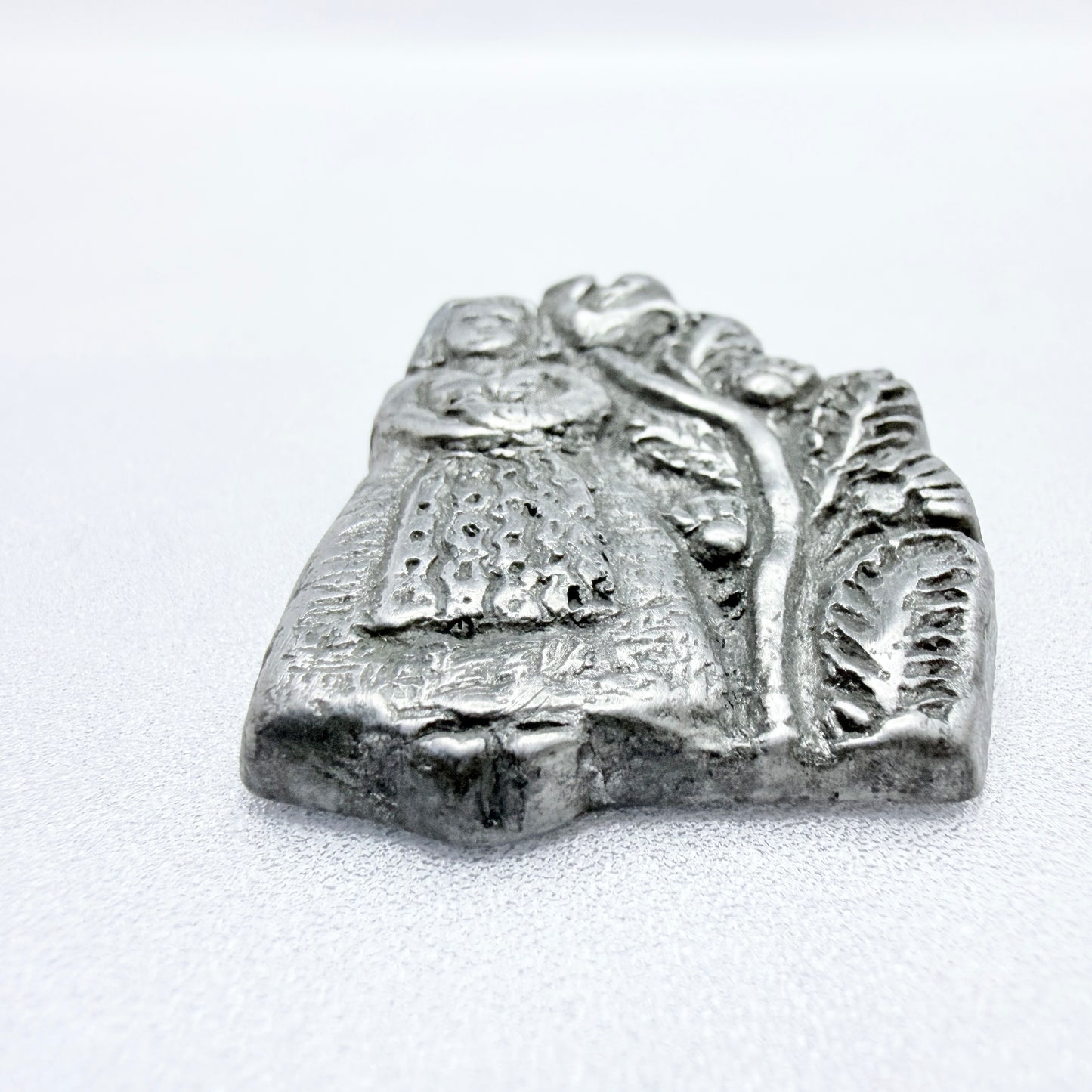 Scandinavia early 1900s. Antique National Romantic Pewter Brooch.