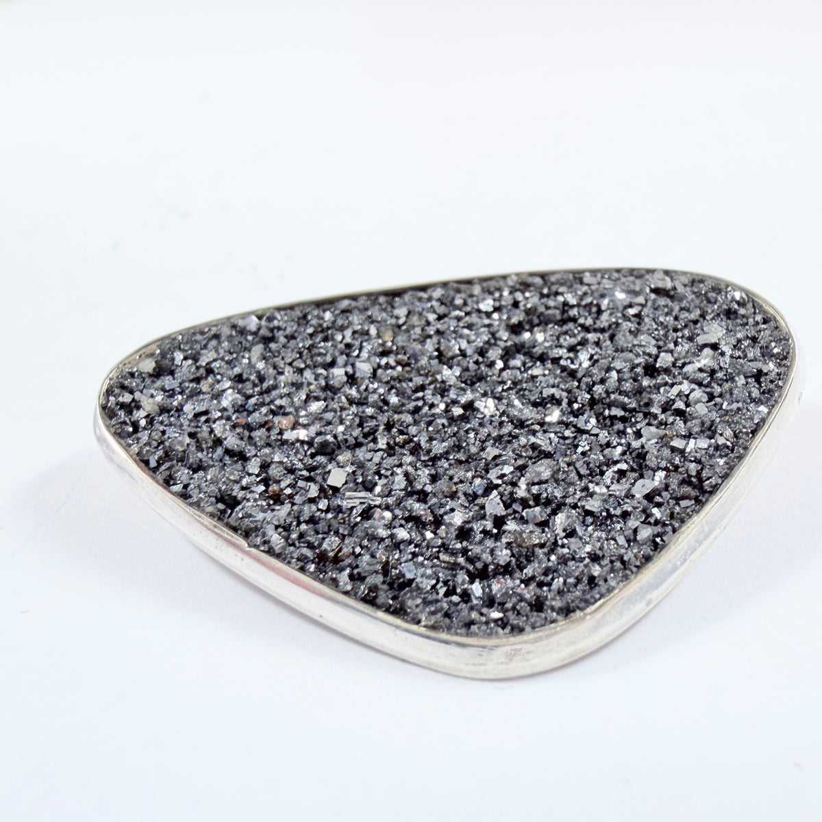 Salamalm, Sweden 1965. Vintage Solid SIlver Silver Ore Brooch.