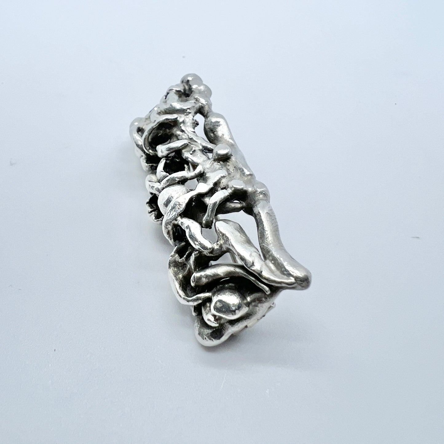 Aage Weimar, Denmark 1940-50s Solid Silver Brooch.