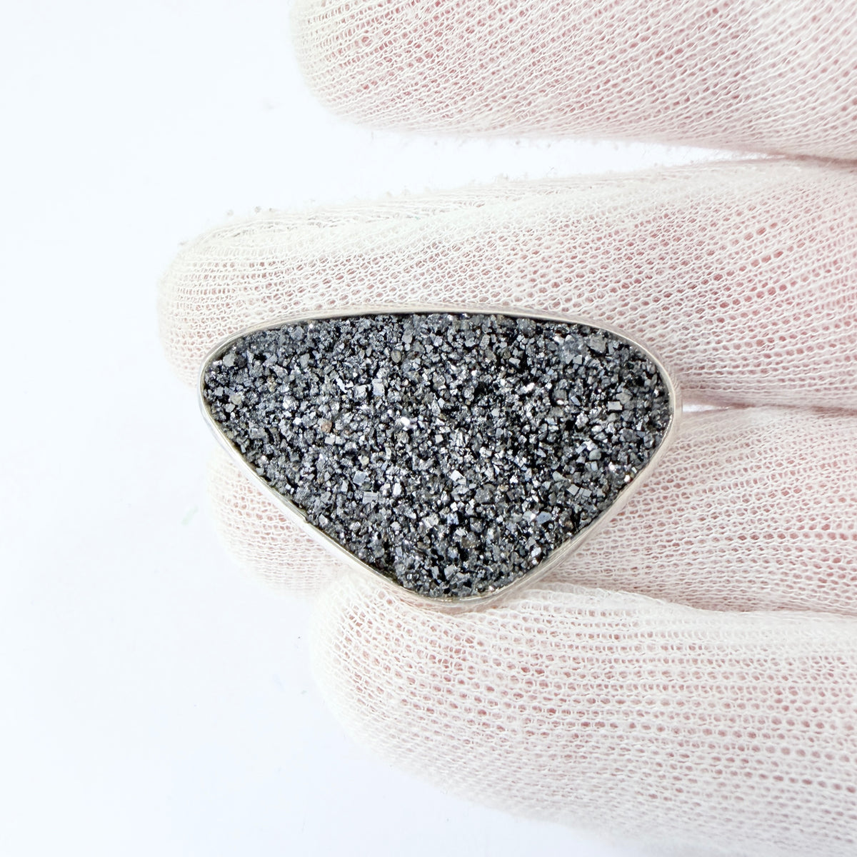 Salamalm, Sweden 1965. Vintage Solid SIlver Silver Ore Brooch.