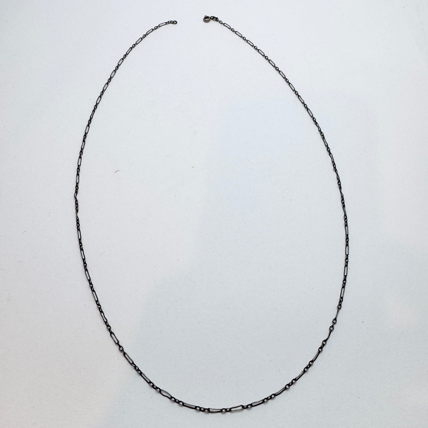 Early 1900s Solid Silver 61cm Chain Necklace