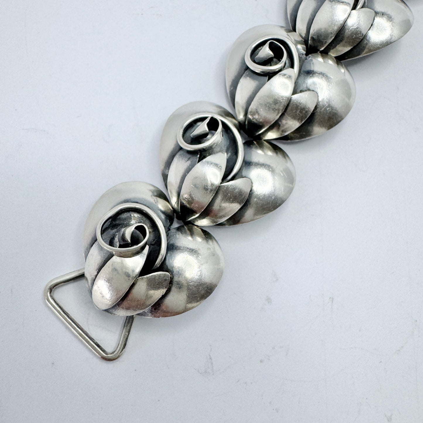 Hugo Grün, Denmark 1940-50s. Vintage Sterling Silver Bracelet.