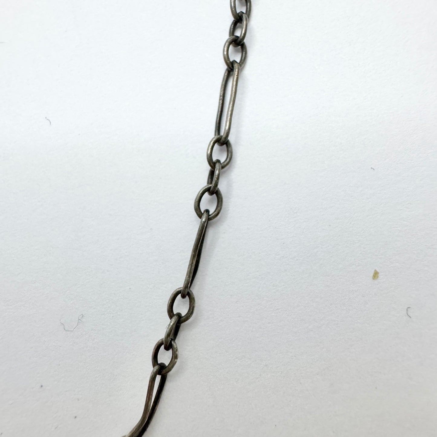 Early 1900s Solid Silver 61cm Chain Necklace